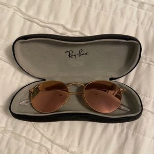 Gold frame, orange lens RAY-BAN sunglasses